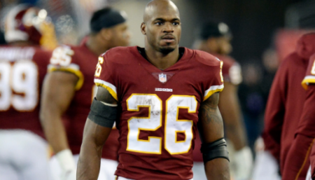 Washington discharges veteran running back Adrian Peterson